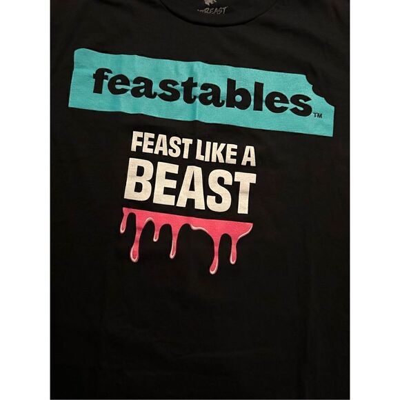 MR BEAST FEASTABLES BAR T SHIRT Feast Like A Beast Adult Mens Size Large - Picture 2 of 4